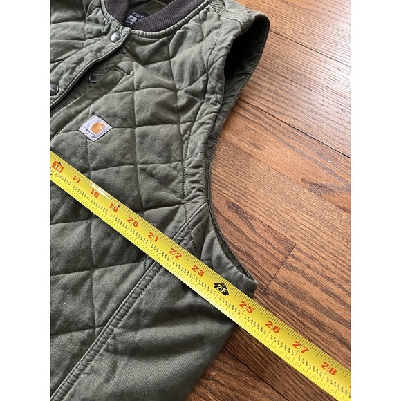 Carhartt Women's XL Rugged Flex Relaxed Fit Canvas Insulated Rib Collar Vest - Picture 7 of 9